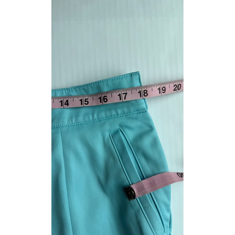 IZOD Golf Womens Turquoise Teal Pleated Skort Size 12 Palm Print Athletic Skirt - Picture 5 of 7